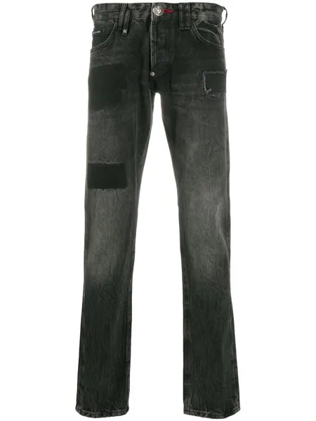 Philipp Plein прямые джинсы низкой посадки