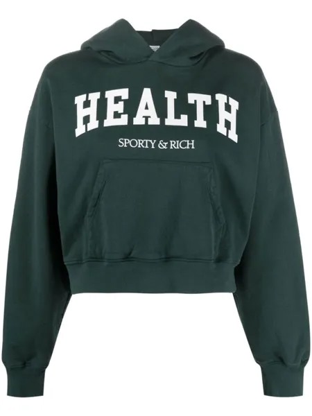 Sporty & Rich укороченное худи Health, зеленый