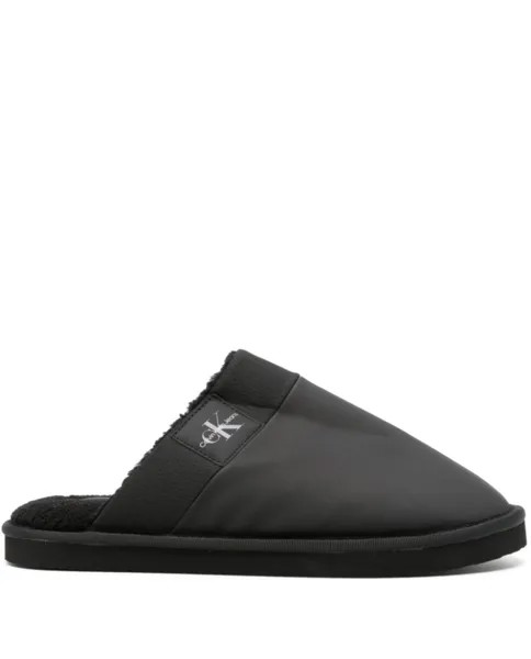 Calvin Klein Jeans слиперы из шерпы с нашивкой-логотипом, черный