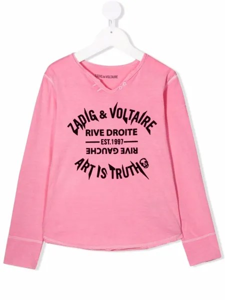 Zadig & Voltaire Kids футболка Boxo с длинными рукавами