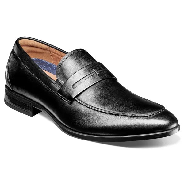 Мужские пенни лоферы Zaffiro со средним/широким мыском и окантовкой Florsheim, черный