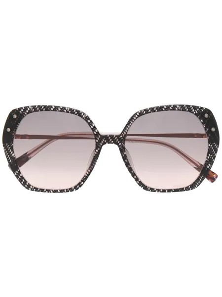 MISSONI EYEWEAR солнцезащитные очки в массивной оправе