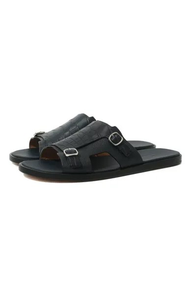 Шлепанцы из кожи аллигатора Santoni
