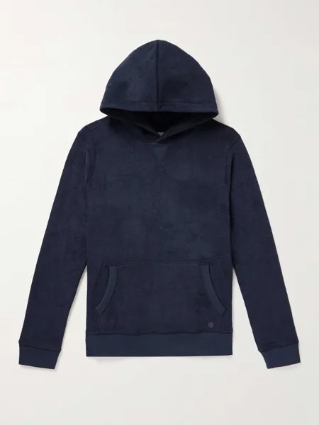 Махровая толстовка с капюшоном Hightide Fleece из органического хлопка Outerknown, нави