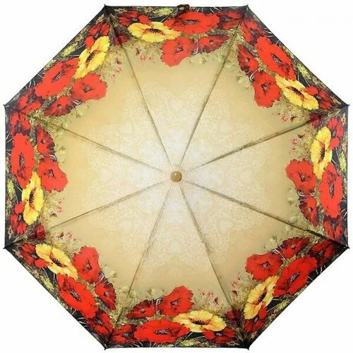 Зонт Magic Rain, полуавтомат, 3 сложения, купол 98 см., 8 спиц, для женщин, мультиколор