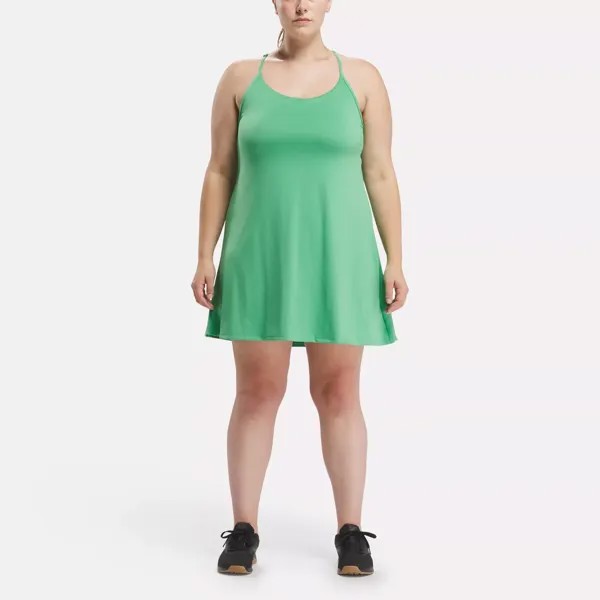 Lux Платье с бретелями (большие размеры) Reebok, зеленый