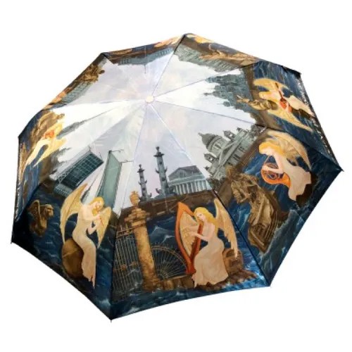 Зонт Петербургские зонтики, серый, мультиколор