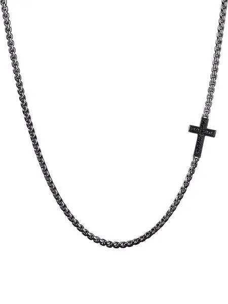 David Yurman sideways cross station necklace