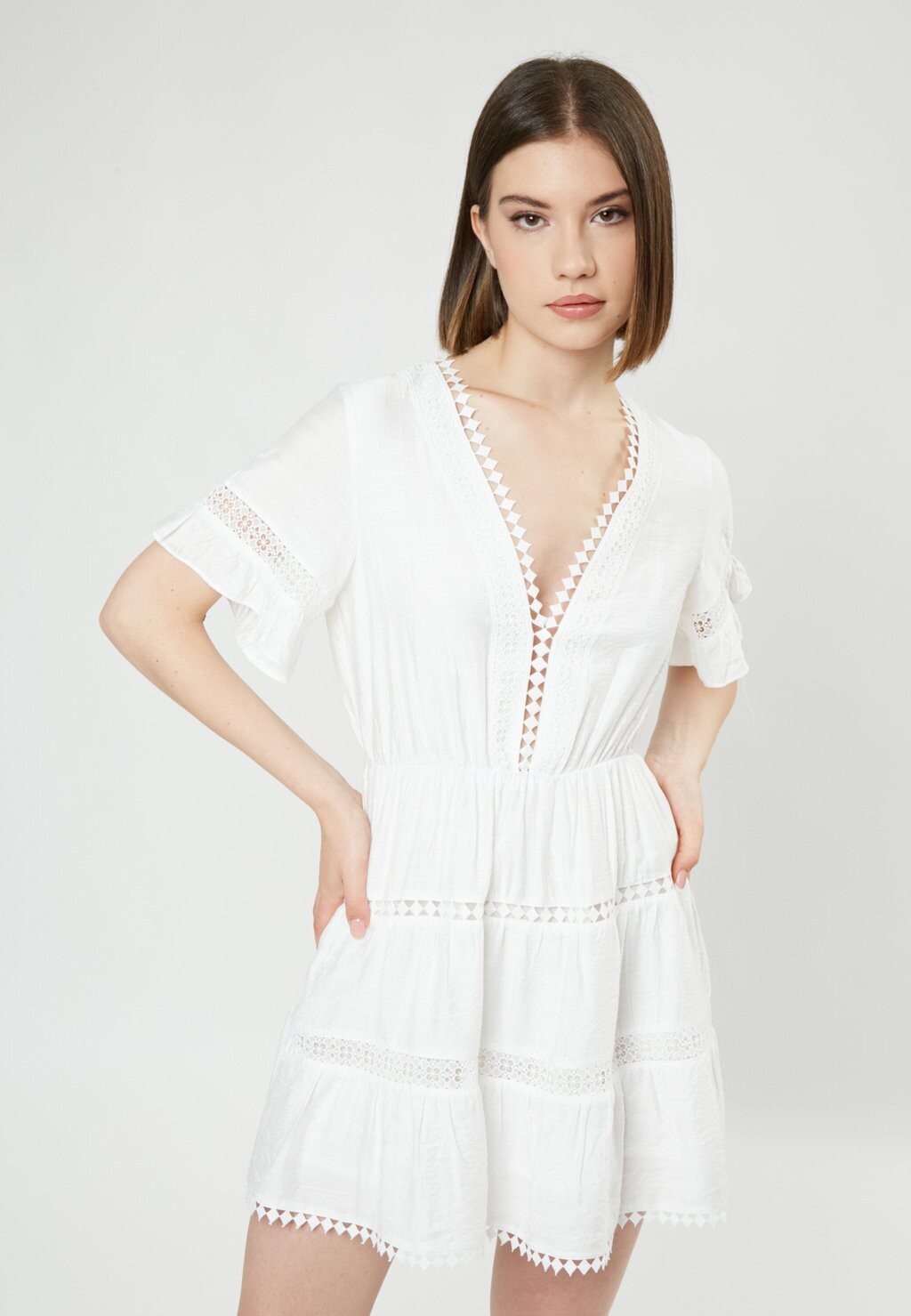 Дневное платье FANCY TRIMS INFLUENCER, цвет white