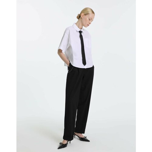 Брюки бананы Gloria Jeans GJ BLACK, размер 40/164, чёрный