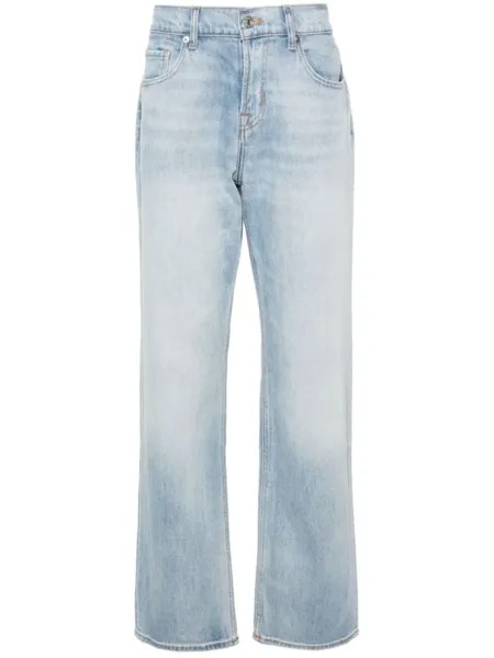 7 For All Mankind прямые джинсы Austyn средней посадки, синий