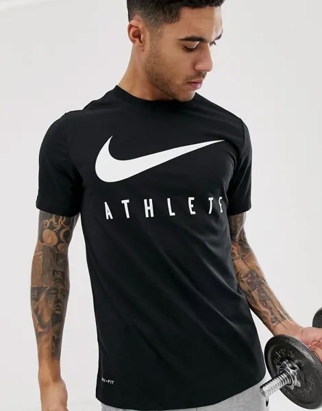 Черная футболка для тренировок Nike Training Dri-FIT-Черный
