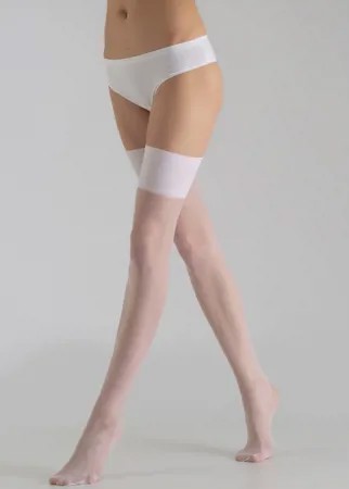 Чулки женские Giulia SEGRETO 20 белые 3-4 (M/L)