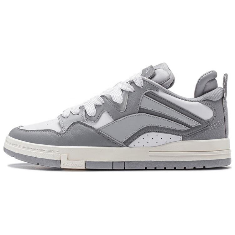 Кроссовки LINING Wave Skateboarding Shoes Men Low-top Shark Grey / Champagne White / Snow Grey, серый