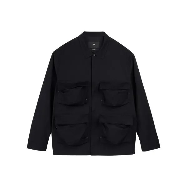 Футболка longsleeve-overshirt mit taschen black black Y-3, черный