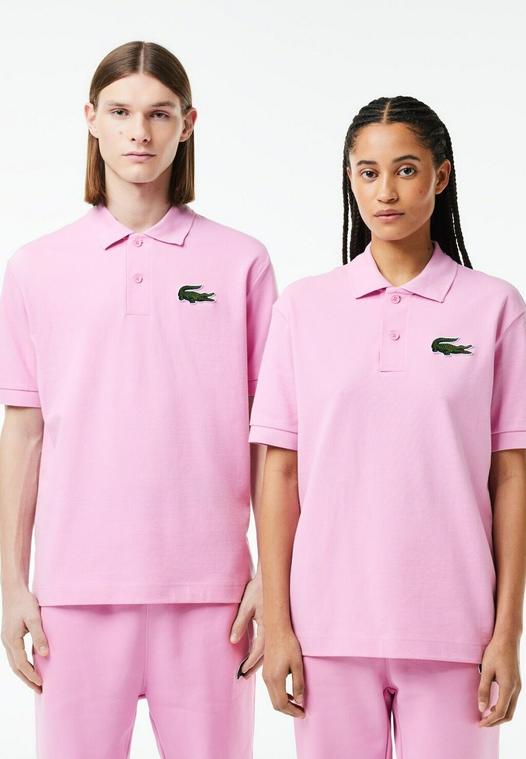 Поло Lacoste, розовый