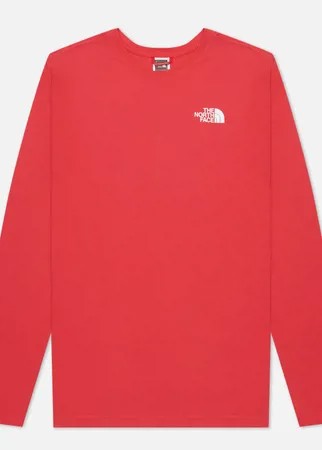 Мужской лонгслив The North Face LS Red Box, цвет красный, размер S