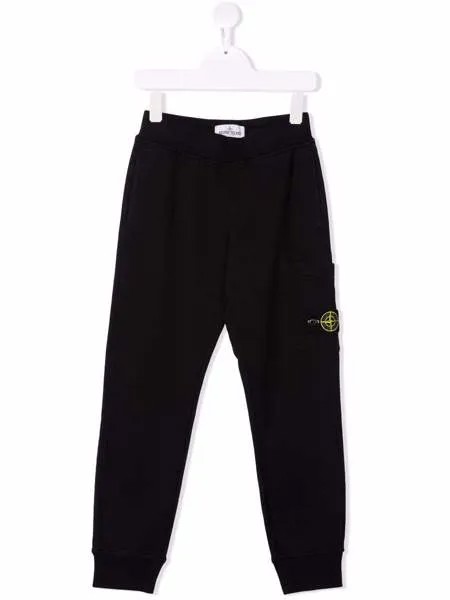 Stone Island Junior спортивные брюки с нашивкой-логотипом