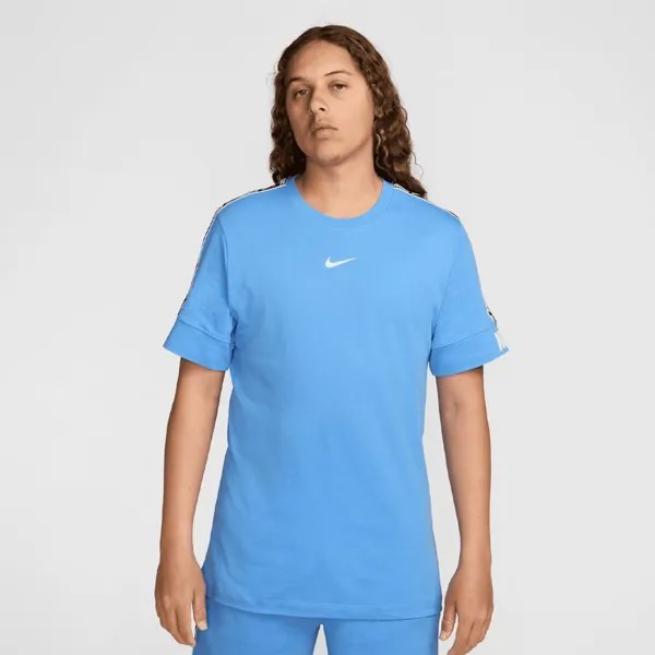 Спортивная футболка с повторяющимся узором NIKE, цвет university blue