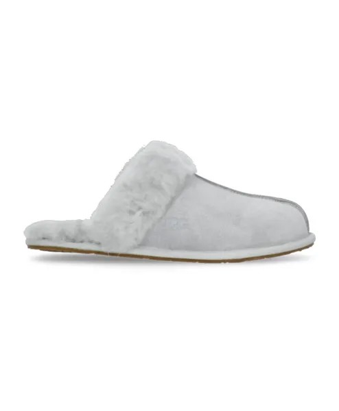 Кожаные тапочки Ugg, серый