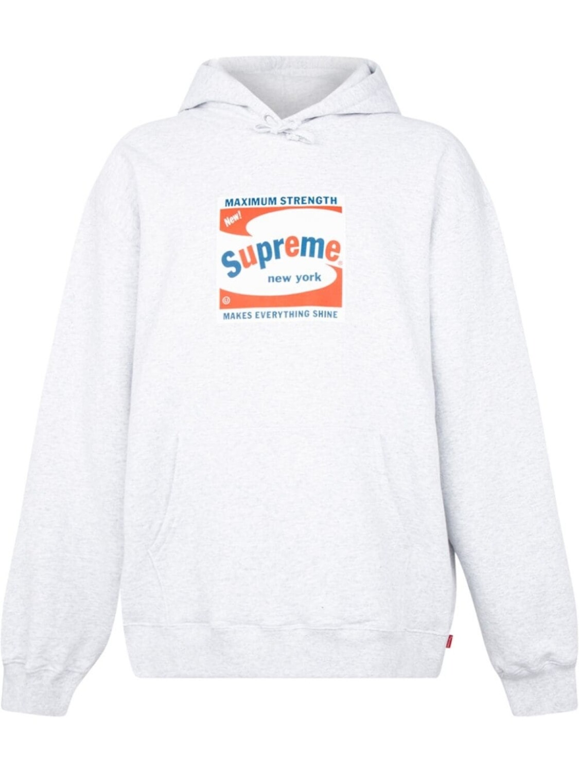 Supreme худи Shine с логотипом, серый