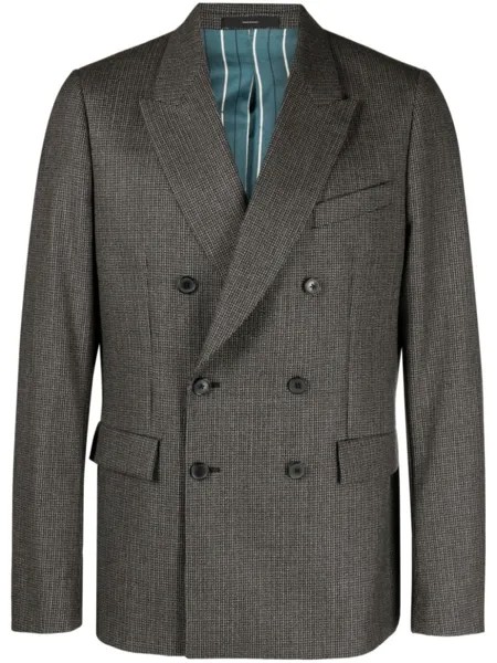 Paul Smith двубортный шерстяной пиджак, черный