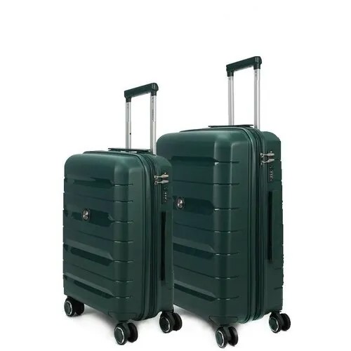 Умный чемодан Ambassador Comete, 2 шт., 80 л, размер S/M, зеленый
