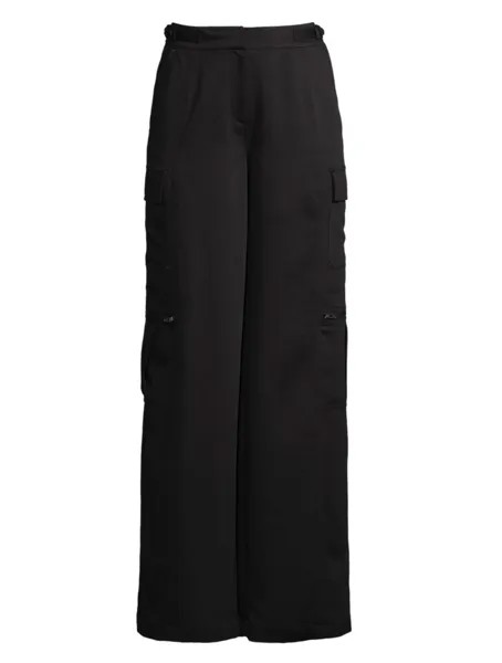 Широкие брюки карго Jason Wu, черный