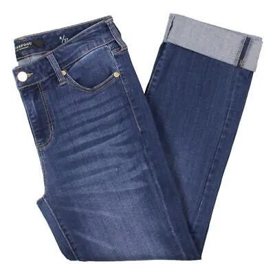 Женские синие укороченные джинсы Liverpool со средней посадкой и манжетами 27 4 BHFO 4039