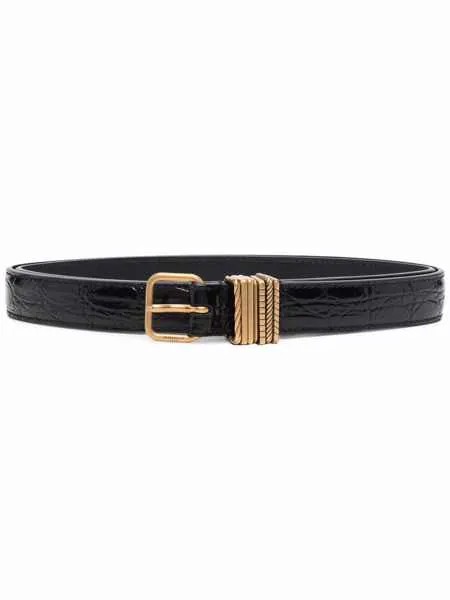 Saint Laurent ремень Hublot с тиснением под крокодила