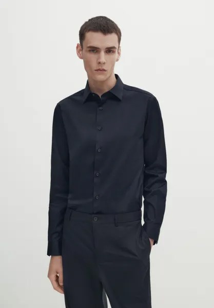 Рубашка деловая STRETCH SLIM-FIT Massimo Dutti, цвет dark blue