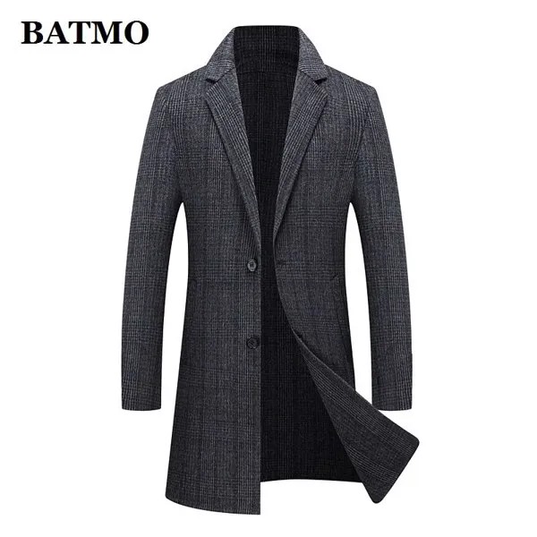 Мужской осенний плащ BATMO, в клетку, большого размера, 2021, M-XXXL, 179
