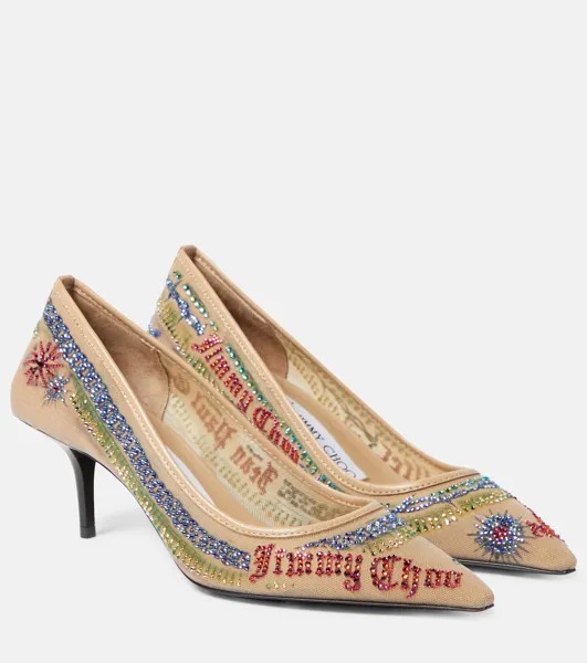 Туфли-лодочки из коллекции jean paul gaultier с сетчатой отделкой Jimmy Choo, мультиколор