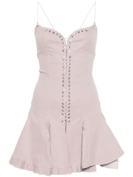 Ludovic de Saint Sernin джинсовое платье мини Cleavage, розовый