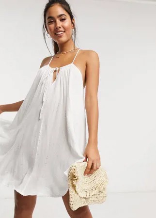 Белое пляжное свободное платье Accessorize-Белый