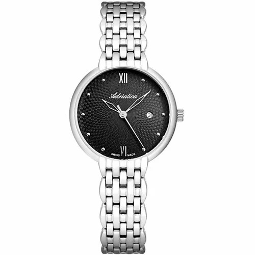 Наручные часы Adriatica A3792.5186Q, черный, серебряный