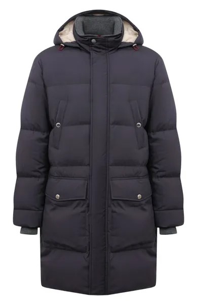 Пуховик из шерсти и шелка Brunello Cucinelli
