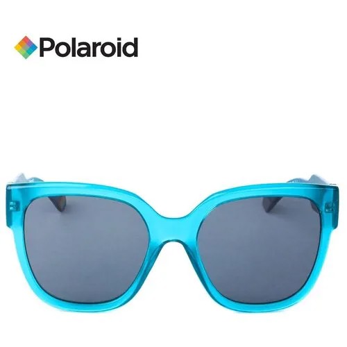 Солнцезащитные очки Polaroid, квадратные, оправа: пластик, поляризационные, с защитой от УФ, для женщин, бирюзовый
