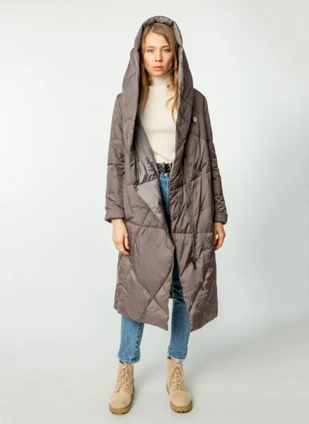 Пальто женское WINTERRA 53159 бежевое 48 RU