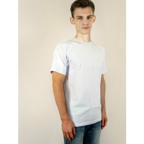 Футболка  Футболка T-SHIRT 02, хлопок, однотонная, размер M (46), белый