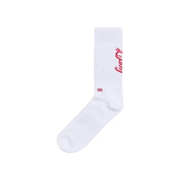 Носки с классическим логотипом Kith x Coca-Cola, цвет Белый