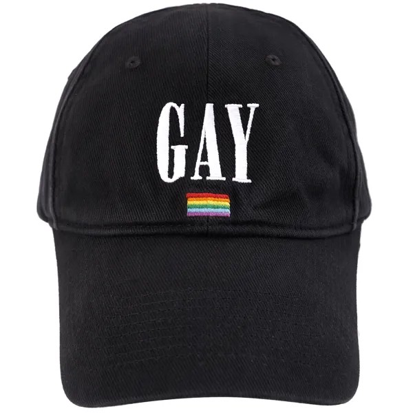 Черная кепка с вышивкой GAY