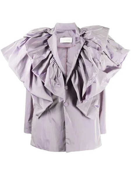 Loulou блузка с эффектом металлик и оборками