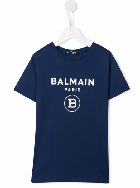 Balmain Kids футболка с логотипом
