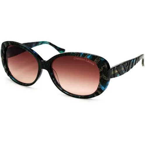 Солнцезащитные очки Christian Lacroix, бабочка, оправа: пластик, градиентные, для женщин