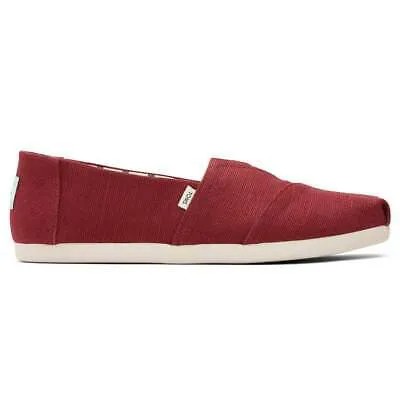 Классические красные повседневные туфли без шнуровки TOMS Alpargata 10015777T