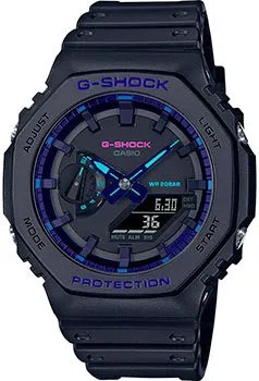 Японские наручные  мужские часы Casio GA-2100VB-1AER. Коллекция G-Shock