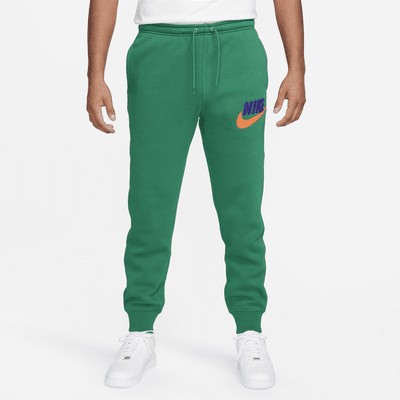 Джоггеры Nike Club Fleece, цвет Malachite/Malachite/Safety Orange