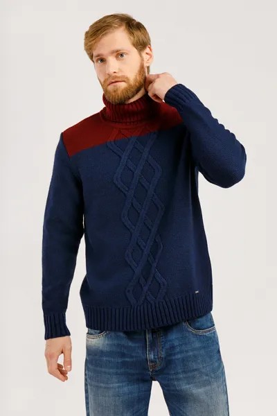 Джемпер мужской Finn-Flare W19-22103 синий 3XL