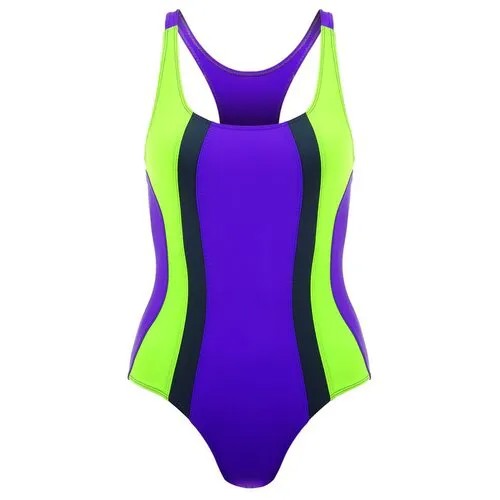 Купальник гимнастический ONLYTOP, размер 38, зеленый, фиолетовый